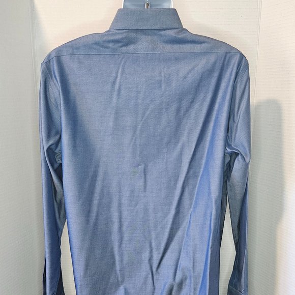 Calvin Klein Long Sleeve Button Down, Blue, Slim Fit - Picture 4 of 5